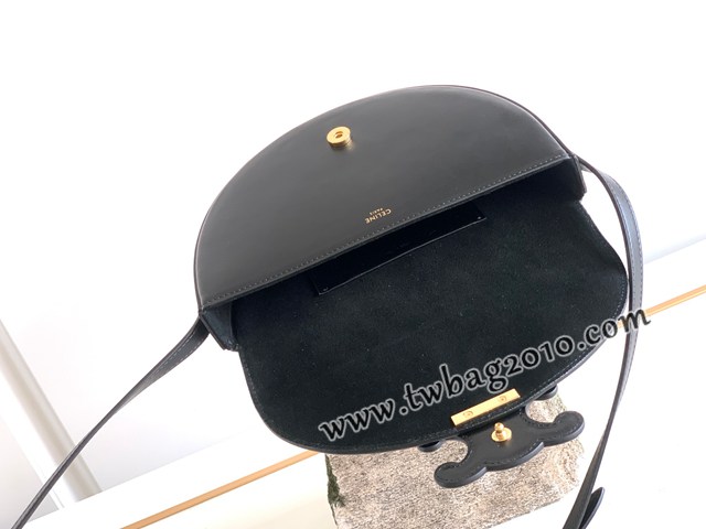 Celine專櫃2023秋冬新款BESACE TRIOMPHE光滑牛皮革手袋全新月亮包 賽琳全皮腋下包半月包 sldj2334